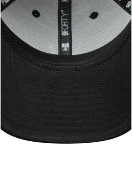 Boné New Era Cord Yankees preto para mulheres.