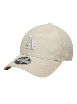 Boné New Era Cord bege LA para mulher.