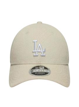 Boné New Era Cord bege LA para mulher.