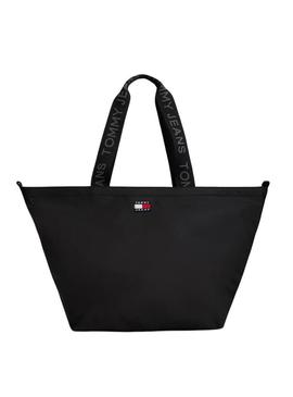 Bolsa Tommy Jeans Tote preta para mulher