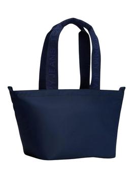 Bolsa Tommy Jeans Mini Tote azul marinho para mulher.