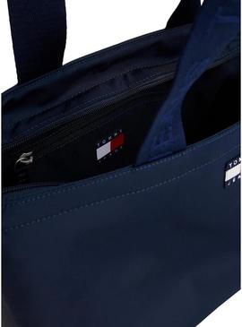 Bolsa Tommy Jeans Mini Tote azul marinho para mulher.