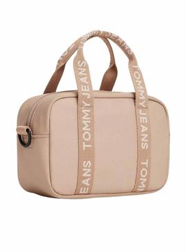 Bolsa Tommy Jeans Daily Crossover bege para mulher.