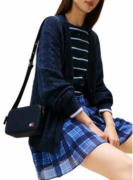 Bolsa Tommy Jeans Cool Camera azul marinho para mulher.