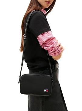 Bolsa Tommy Jeans Cool Camera preta para mulher