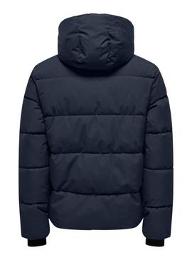 Jaqueta acolchoada Only and Sons Selijah preta para homem.