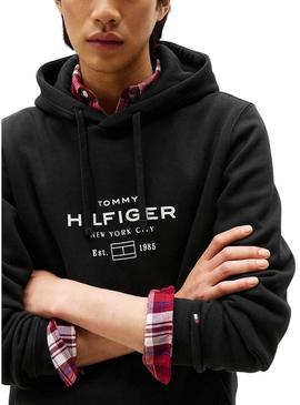 Moletom Tommy Hilfiger Oval preto para homens