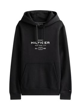 Moletom Tommy Hilfiger Oval preto para homens