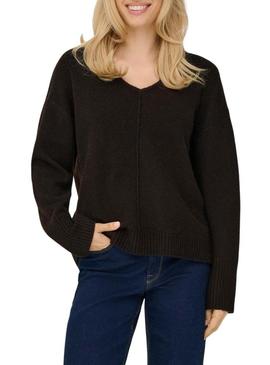 Camisola Only Whitney marrom para mulher.