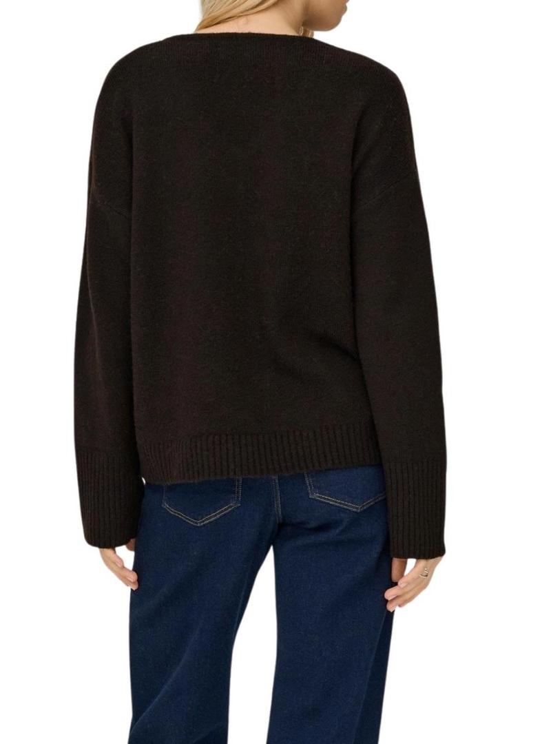 Camisola Only Whitney marrom para mulher.