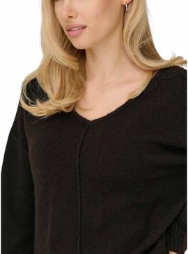 Camisola Only Whitney marrom para mulher.