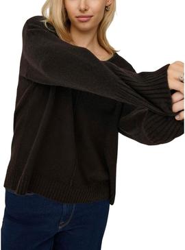 Camisola Only Whitney marrom para mulher.