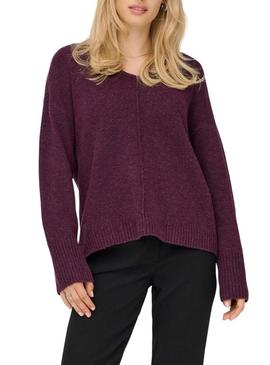 Camisola Only Whitney granate para mulher