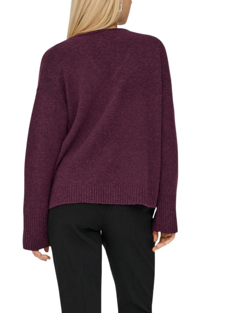 Camisola Only Whitney granate para mulher