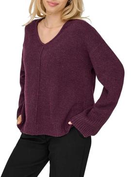 Camisola Only Whitney granate para mulher