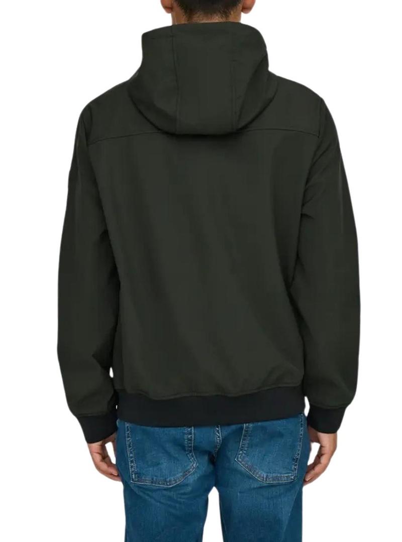 Jaqueta Only and Sons Bowie preta para homem.