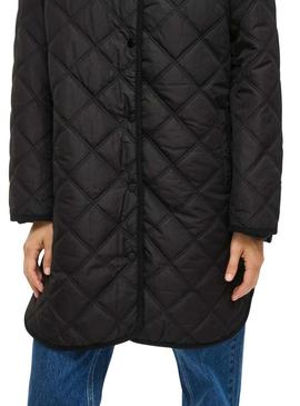 Parka Vila Viquila preta para mulher