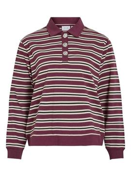 Camisa de polo granate para mulher da marca Vila Visina.