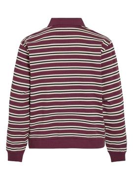 Camisa de polo granate para mulher da marca Vila Visina.