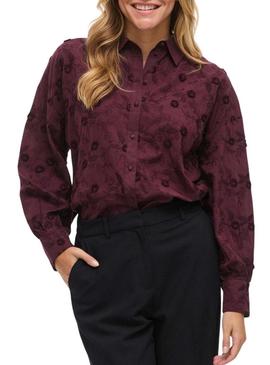 Camisa Vila Visimone granate para mulher.