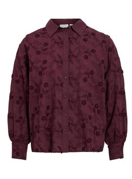 Camisa Vila Visimone granate para mulher.