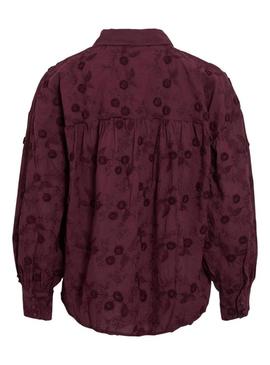 Camisa Vila Visimone granate para mulher.