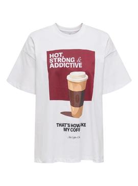 Camiseta Only Vivvi branca para mulher