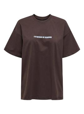 Camisa Only Vivvi marrom para mulher.