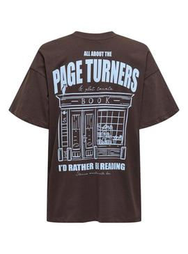 Camisa Only Vivvi marrom para mulher.