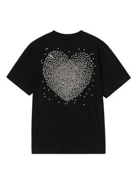 Camiseta Carhartt Heart preta para mulher