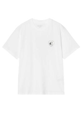 Camiseta Carhartt Heart branca para mulher.