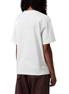 Camiseta Carhartt American Script branca para mulher.