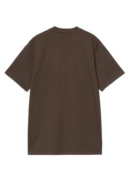 Camiseta Carhartt Script marrom para homem