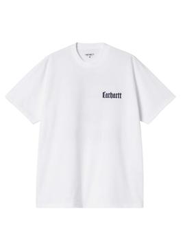 Camisa Carhartt Schooling branca para homem.