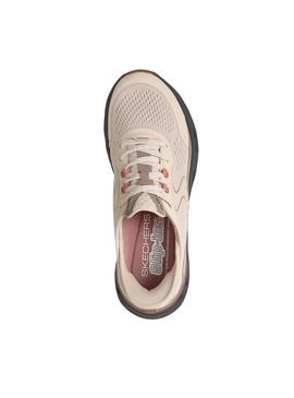 Tênis Skechers Glide Step rosa para mulher.