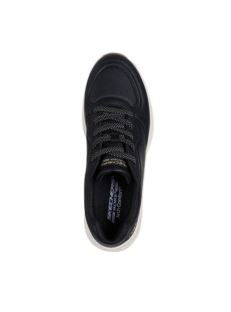 Tênis Skechers Arch Bobs preto para mulheres.