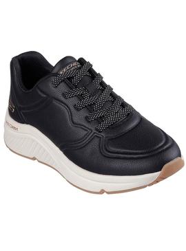 Tênis Skechers Arch Bobs preto para mulheres.