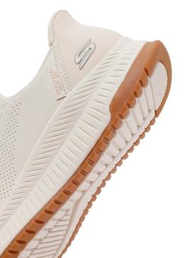 Tênis Skechers Bobs Squad 4 branco para mulher.