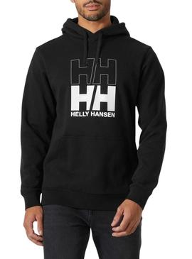 Moletom Helly Hansen com logo preto para homem.