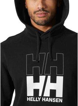 Moletom Helly Hansen com logo preto para homem.