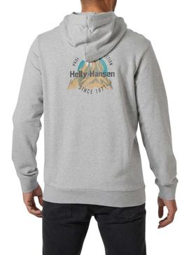 Moletom Helly Hansen Core Graphic cinza para homens