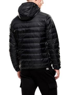 Jaqueta acolchoada preta Emporio Armani EA7 para homem.