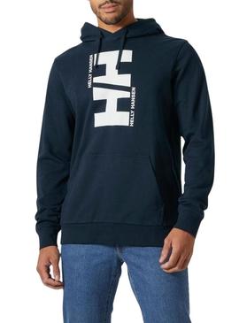 Moletom Helly Hansen Core azul marinho para homens.
