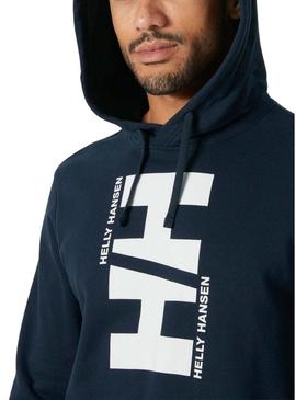 Moletom Helly Hansen Core azul marinho para homens.