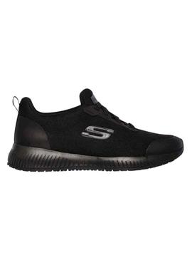 Sapatilhas Skechers Squad antiderrapantes preto para mulher