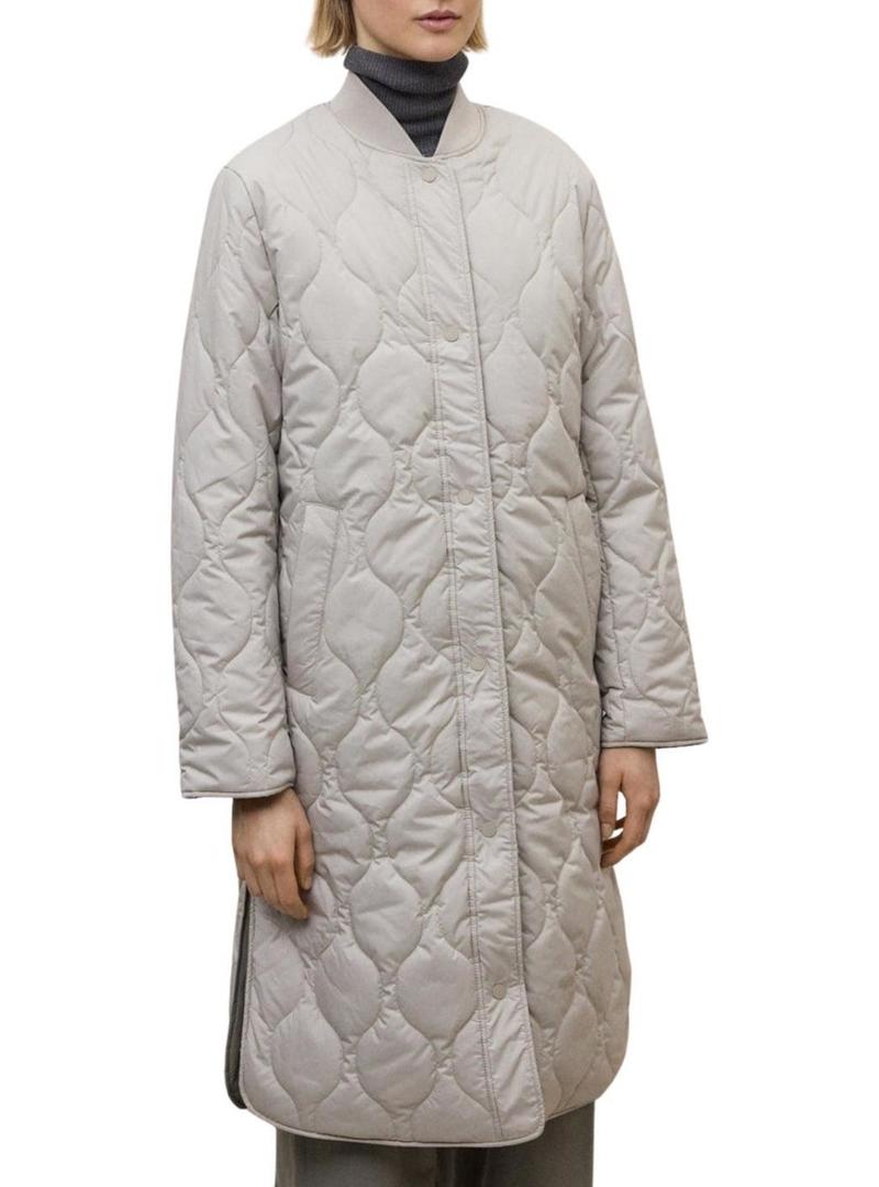 Casaco Ecoalf Tiago reversível em bege para mulher.