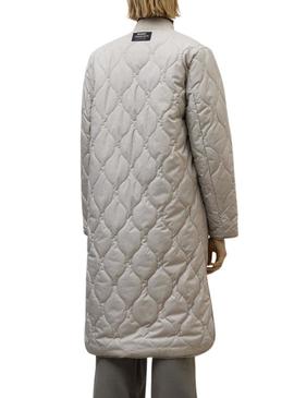 Casaco Ecoalf Tiago reversível em bege para mulher.