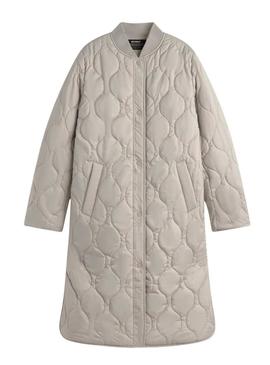 Casaco Ecoalf Tiago reversível em bege para mulher.