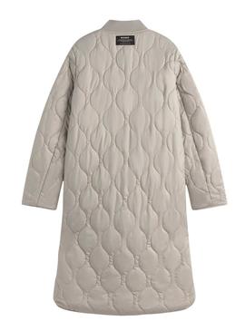 Casaco Ecoalf Tiago reversível em bege para mulher.