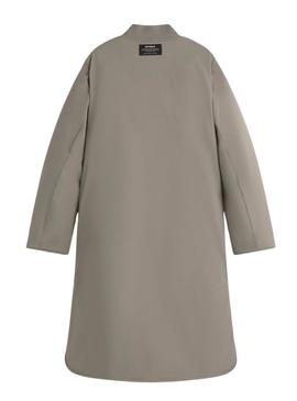 Casaco Ecoalf Tiago reversível em bege para mulher.